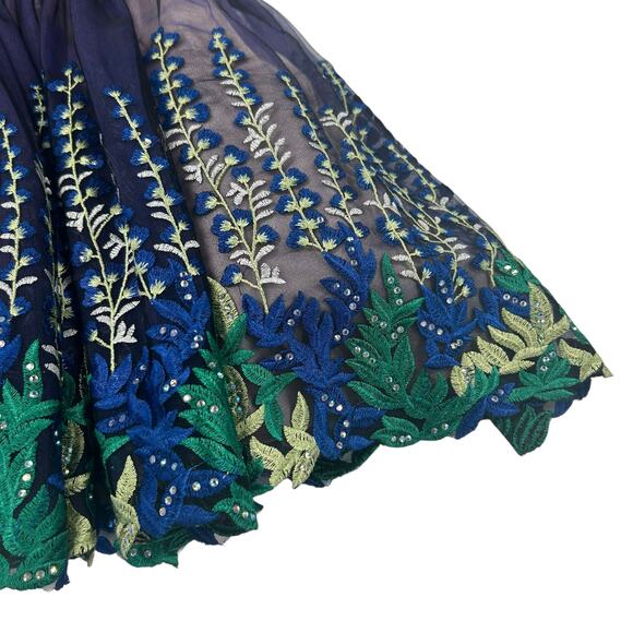 Ellie Wilde Mon Cheri Ruched Bodice Strapless Tulle A Line Dress Womens 10 - Picture 3 of 7